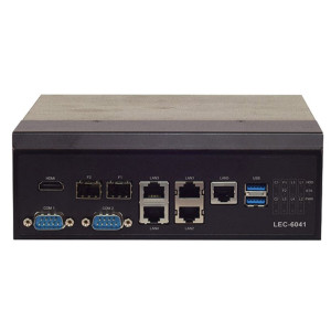 Lanner L-6041B ICS Cyber Security Gateway with Intel Atom x7-E3950 processor, 5x RJ45, 2x SFP, 1x mini PCle